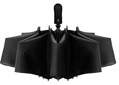 petit parapluie inverse automatique noir en teflon pour homme avec protection UV en plus